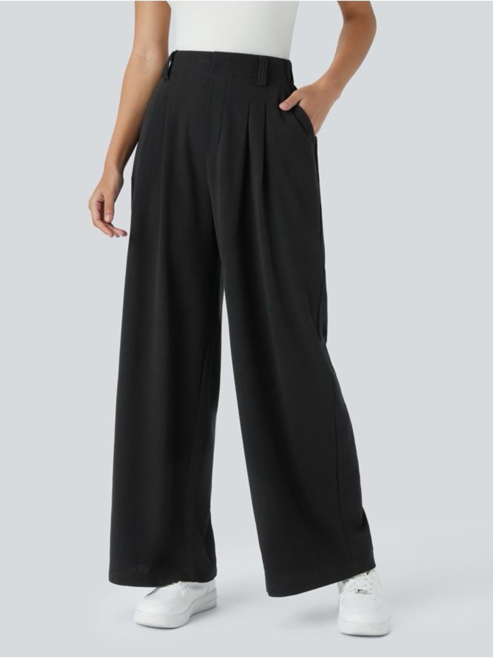 Halara Flex™ High Waisted Pocket Wide Leg Waffle Work Pants